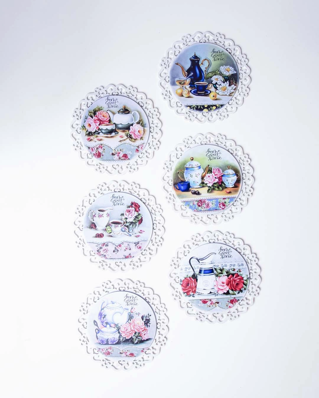 Sweet Garden Tea-Decorative Trivets - Set Of 6