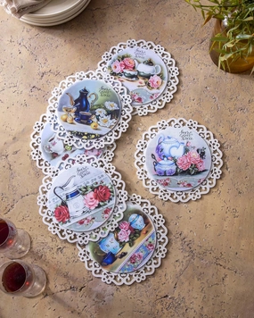 Sweet Garden Tea-Decorative Trivets - Set Of 6modern kitchen decor ,kitchen dinner set ,dinnerware 