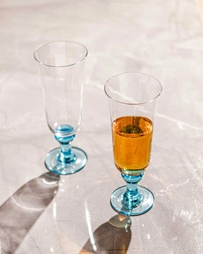 Swirl Blue Hurricane Glass - Set of 6modern kitchen decor ,kitchen dinner set ,dinnerware 
