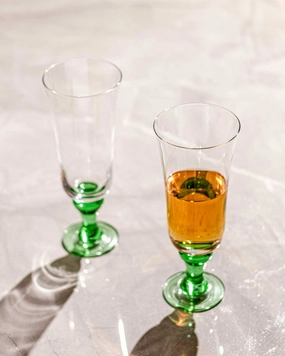Swirl Green Hurricane Glass - Set of 6modern kitchen decor ,kitchen dinner set ,dinnerware 