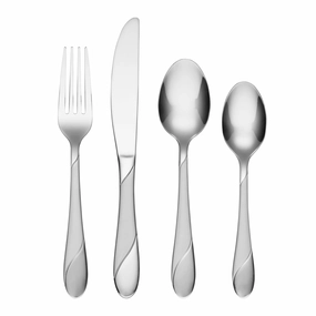 Swirl Sand 16 Piece Flatware Set with Caddyeco-friendly bamboo fiber tableware set 