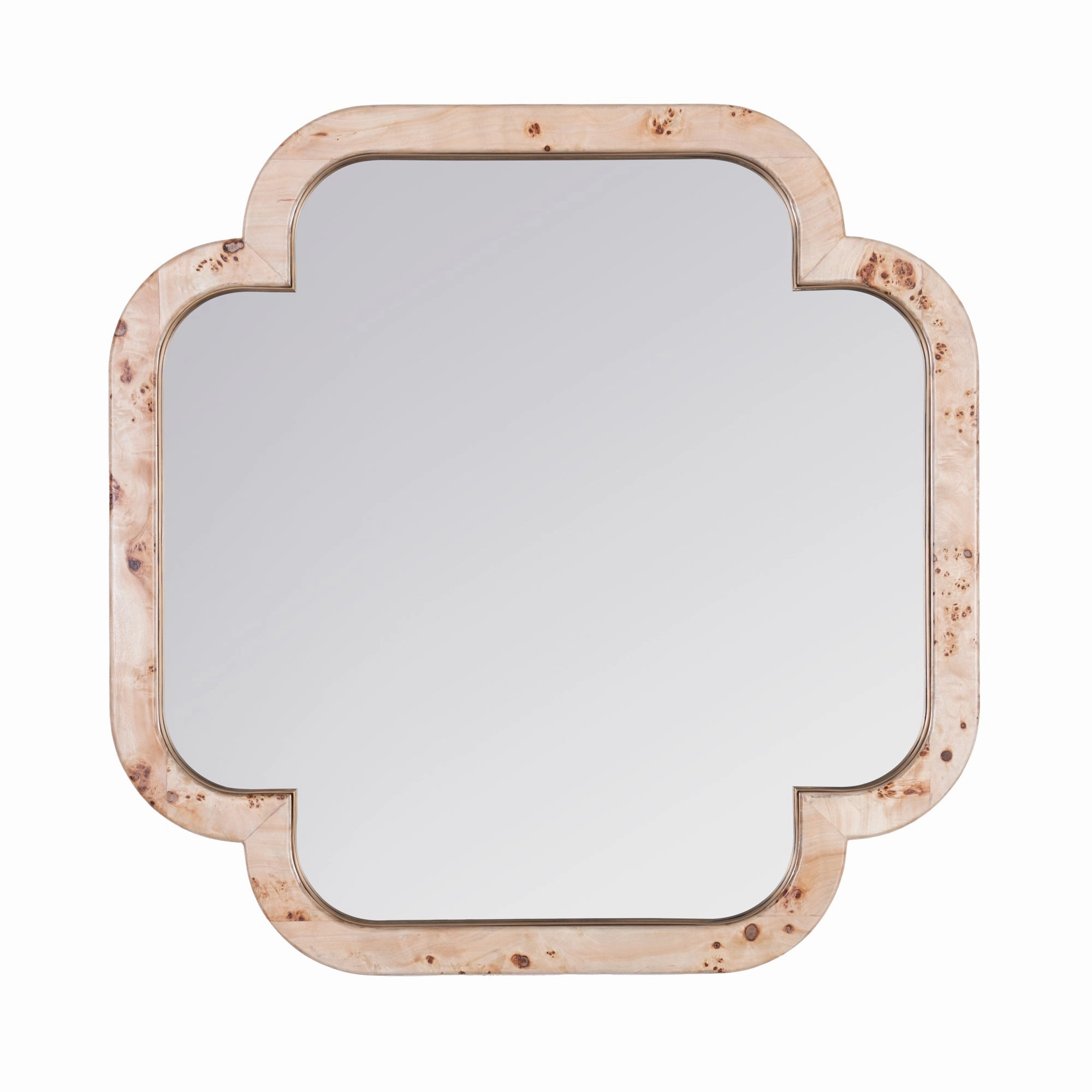 Swiss 455MI36B 36x36 Wall Mirror - Poplar Burl/Weathered Brasswall mounted decorative mirror,full length dressing mirror