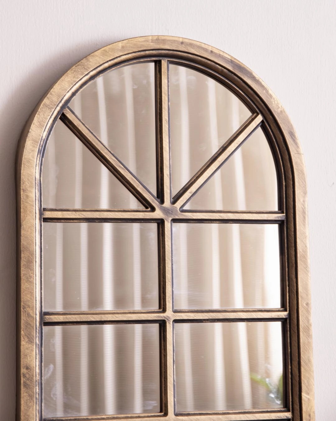 Tall Arched Windowpane Mirror