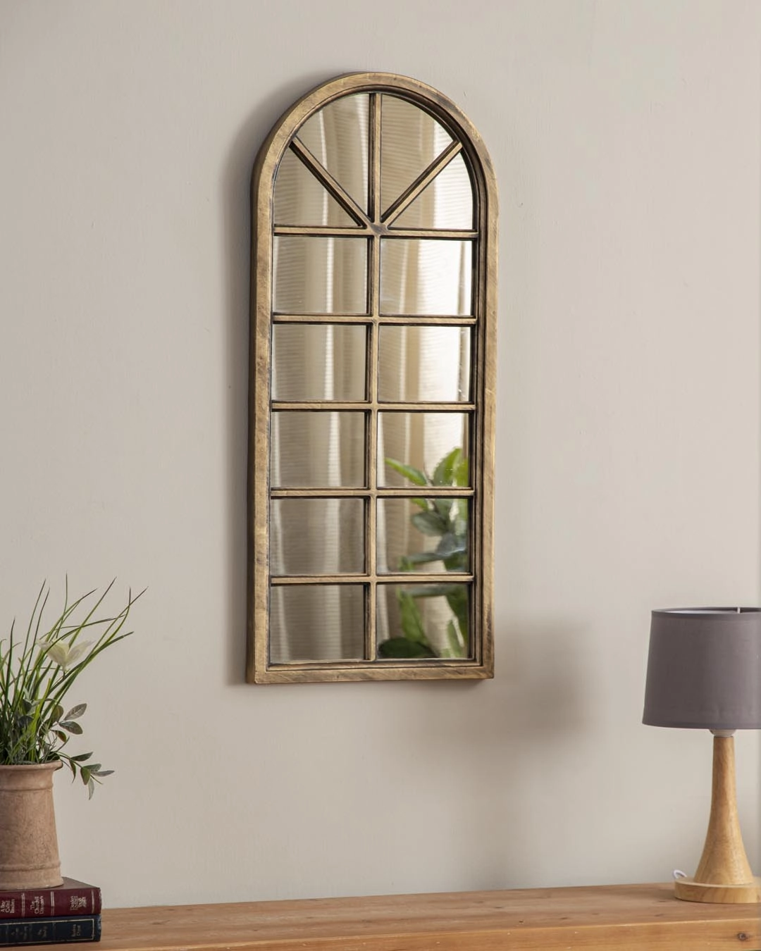 Tall Arched Windowpane Mirrornordic style wall decor