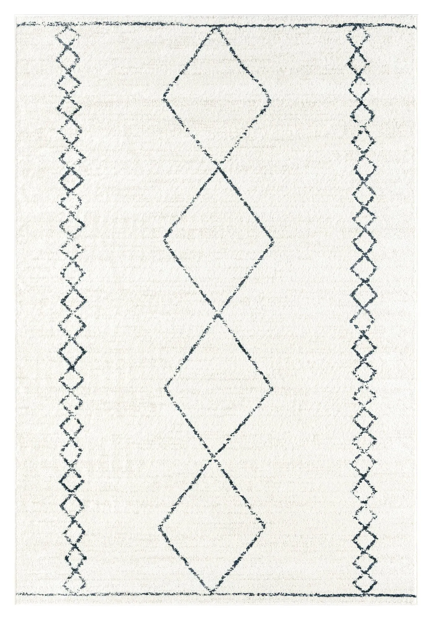 Tamira Grey and Ivory Diamond Tribal Rug *NO RETURNS UNLESS FAULTYmodern color block patchwork rug