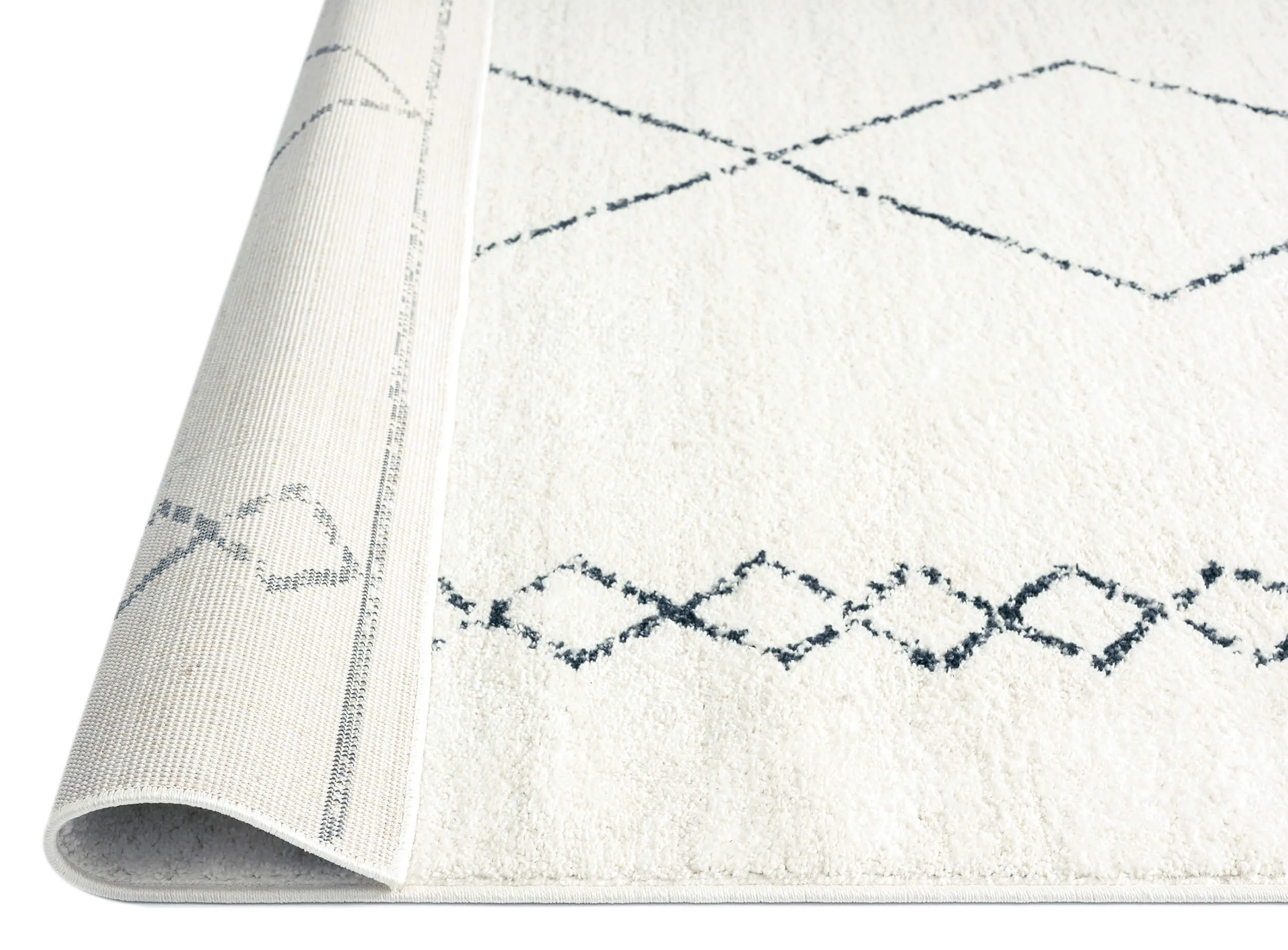 Tamira Grey and Ivory Diamond Tribal Rug *NO RETURNS UNLESS FAULTY