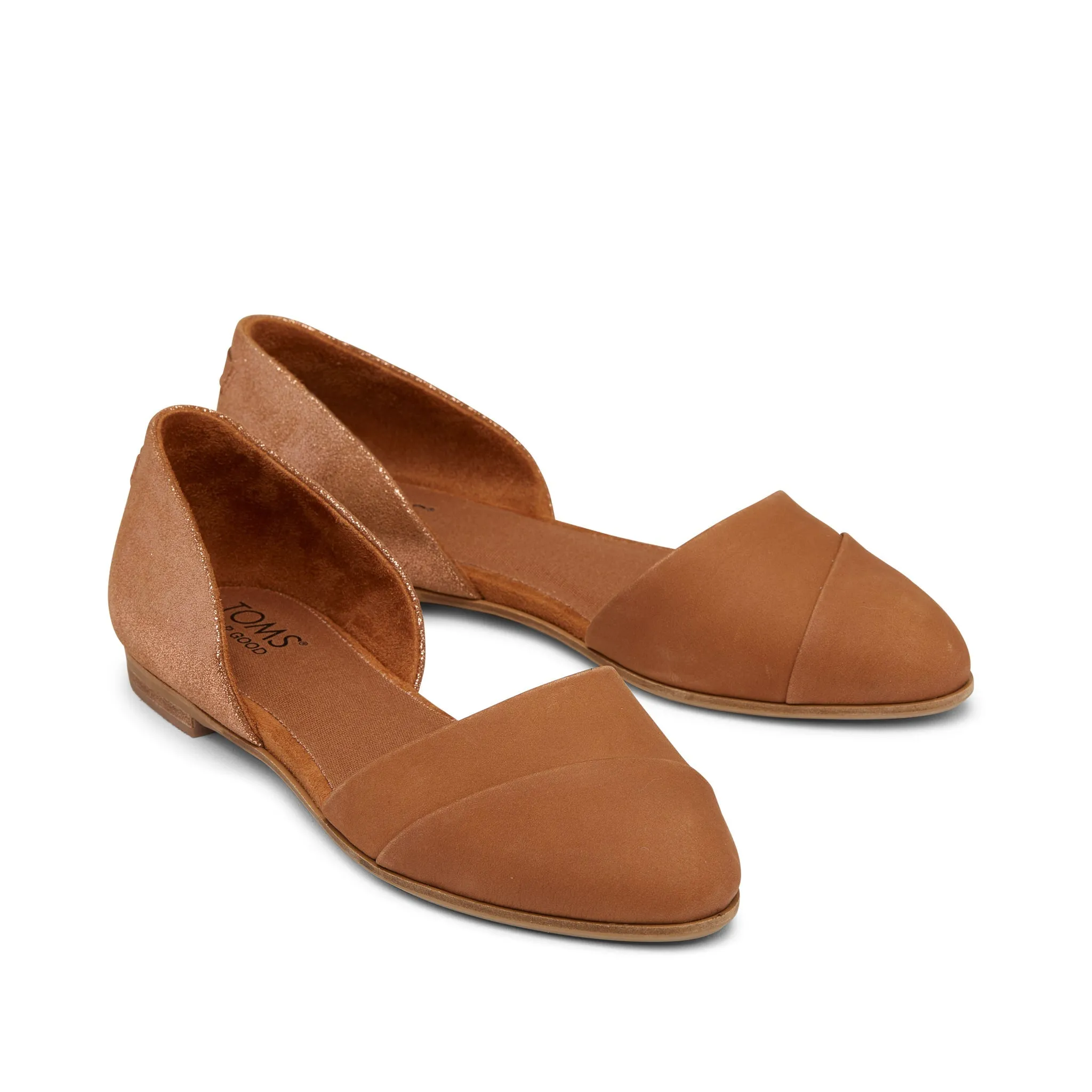 Tan Leather Jutti D'Orsay Flat