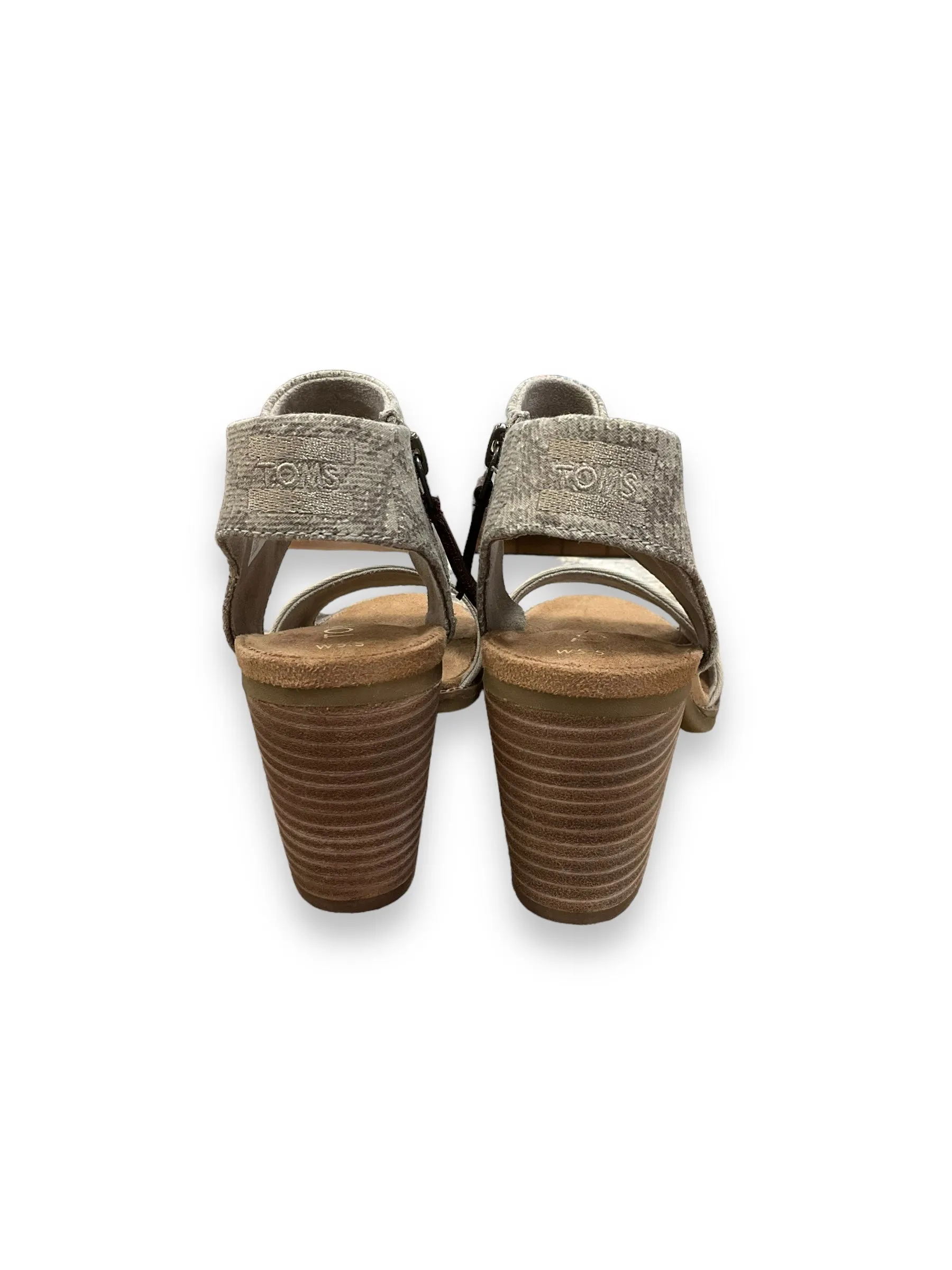 Tan Shoes Heels Block Toms, Size 5.5 toms