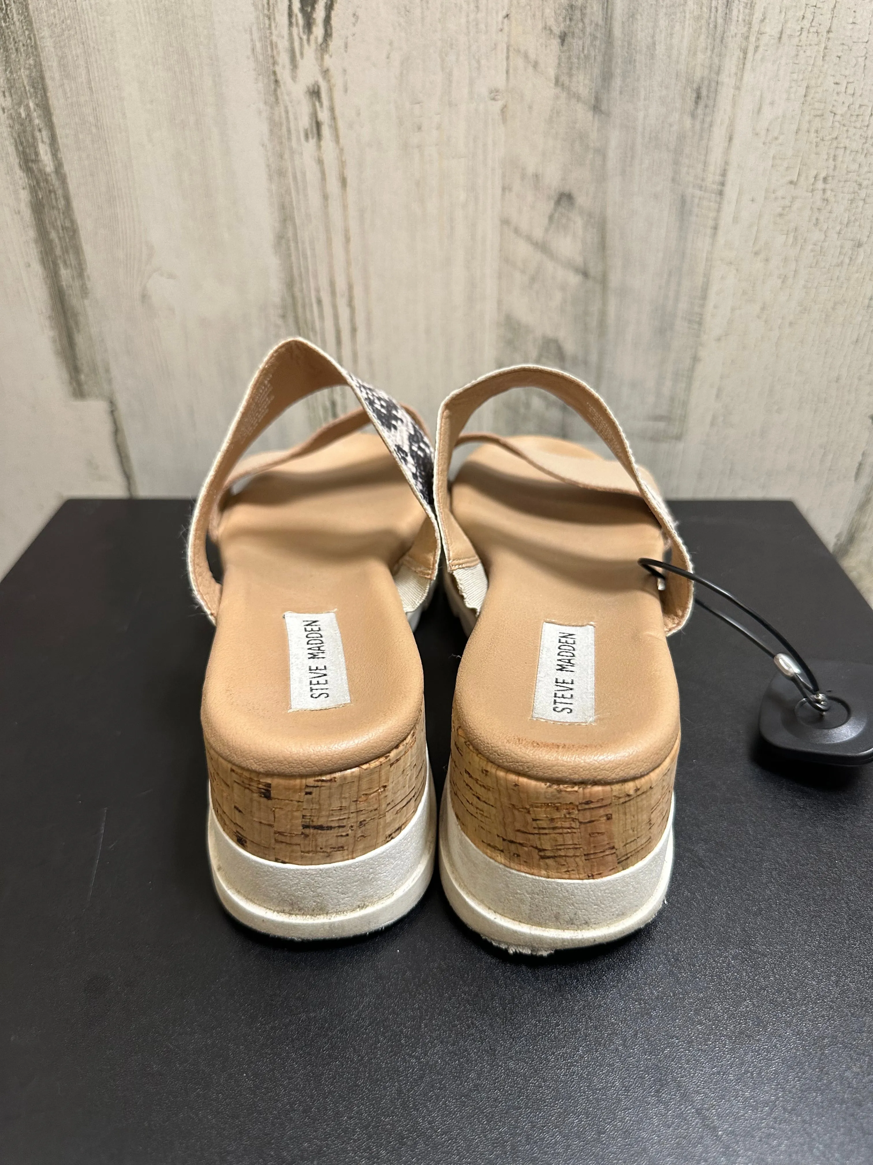 Tan Shoes Heels Platform Steve Madden, Size 8 steve madden