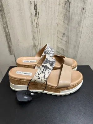 Tan Shoes Heels Platform Steve Madden, Size 8 steve madden