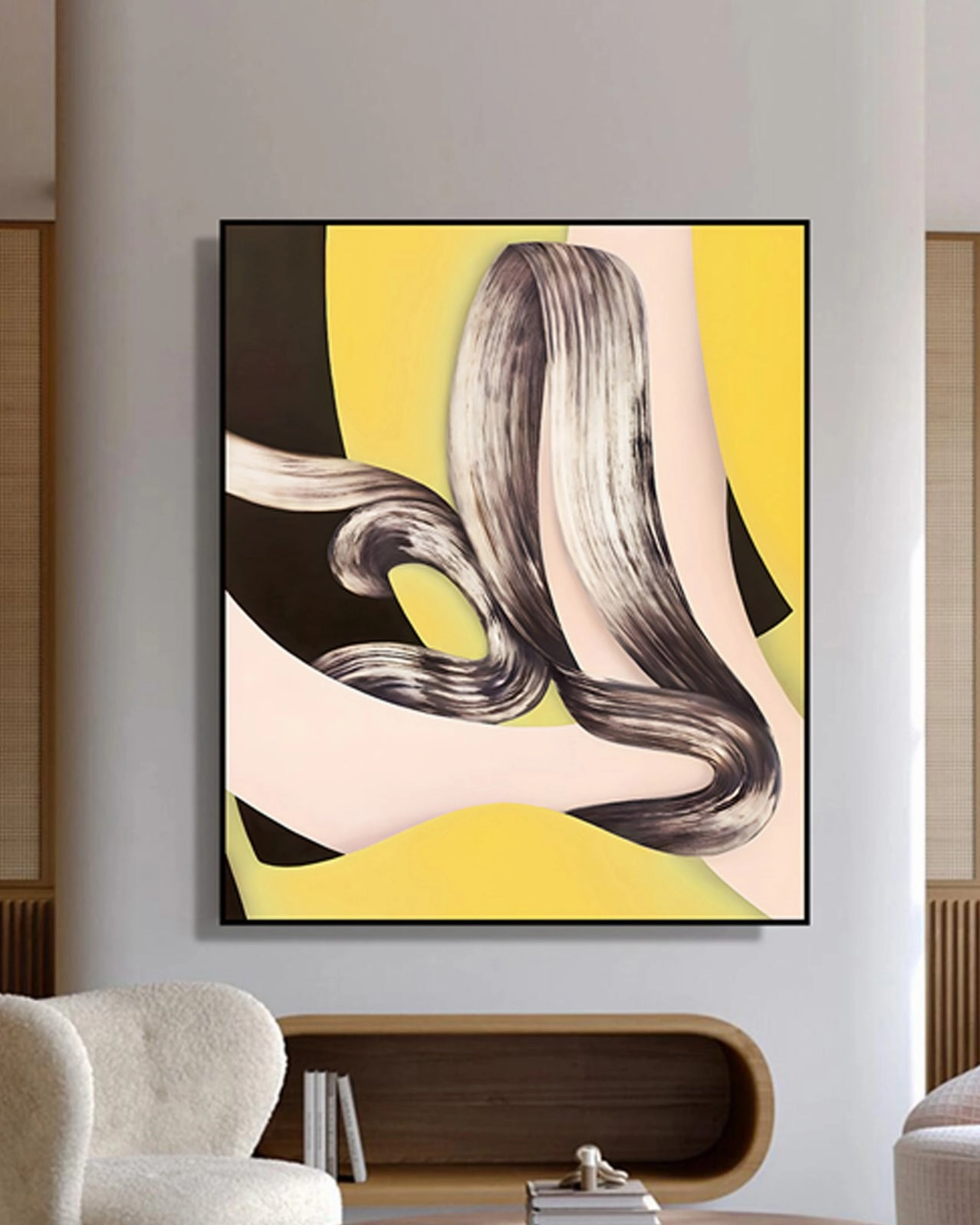 Tangled Flow 3D Abstract Oil Paintingnordic style wall decor