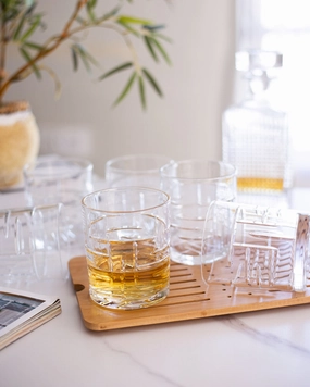 Tartan Old-Fashioned Glass - Set of 2modern kitchen decor ,kitchen dinner set ,dinnerware 