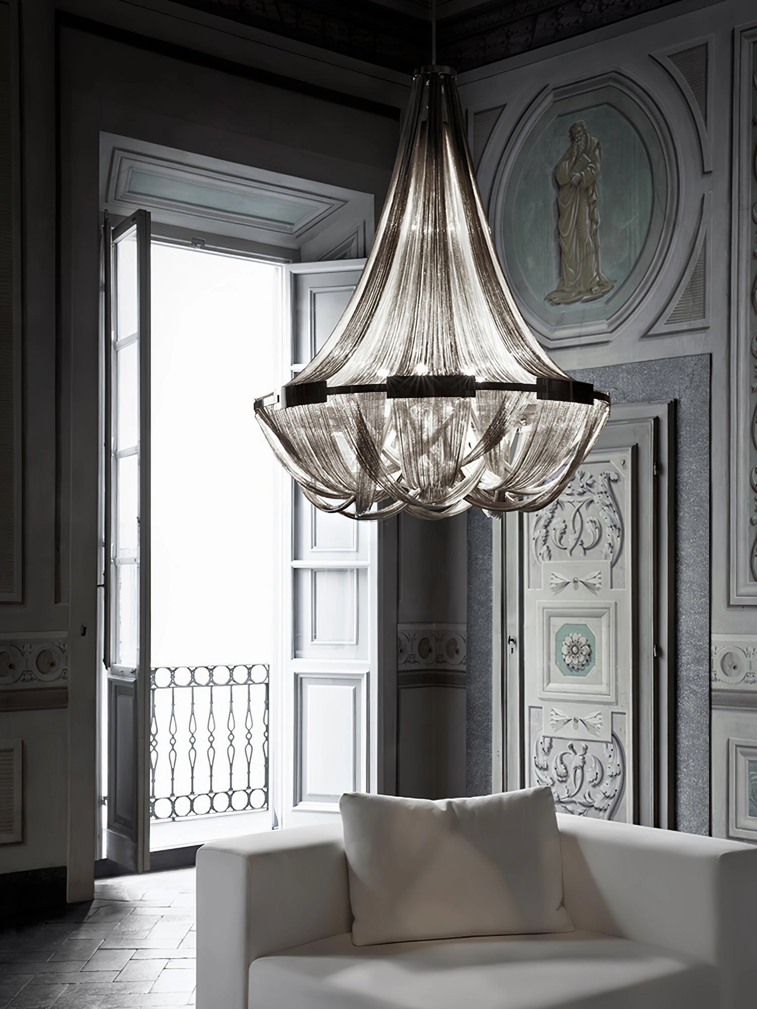 Tassel Aluminum Chain Chandelier