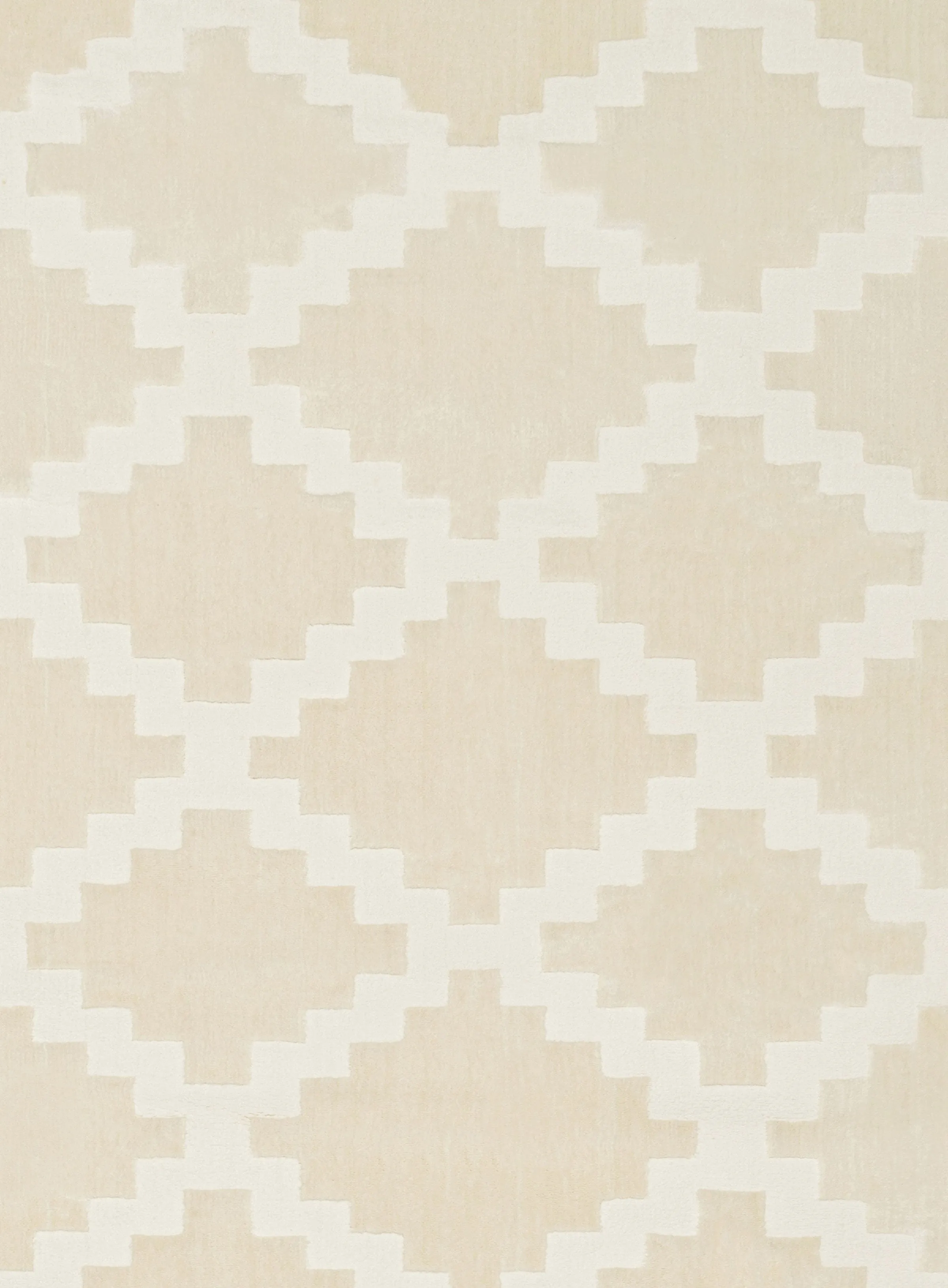 Tata Textured Diamond Neutral Washable Rug