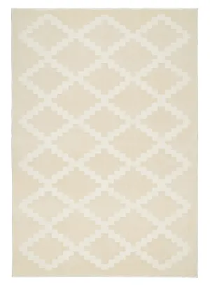 Tata Textured Diamond Neutral Washable Rugmodern color block patchwork rug