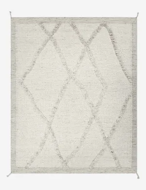 Tavares Hand-Knotted Wool Morrocan Style Rugmodern color block patchwork rug