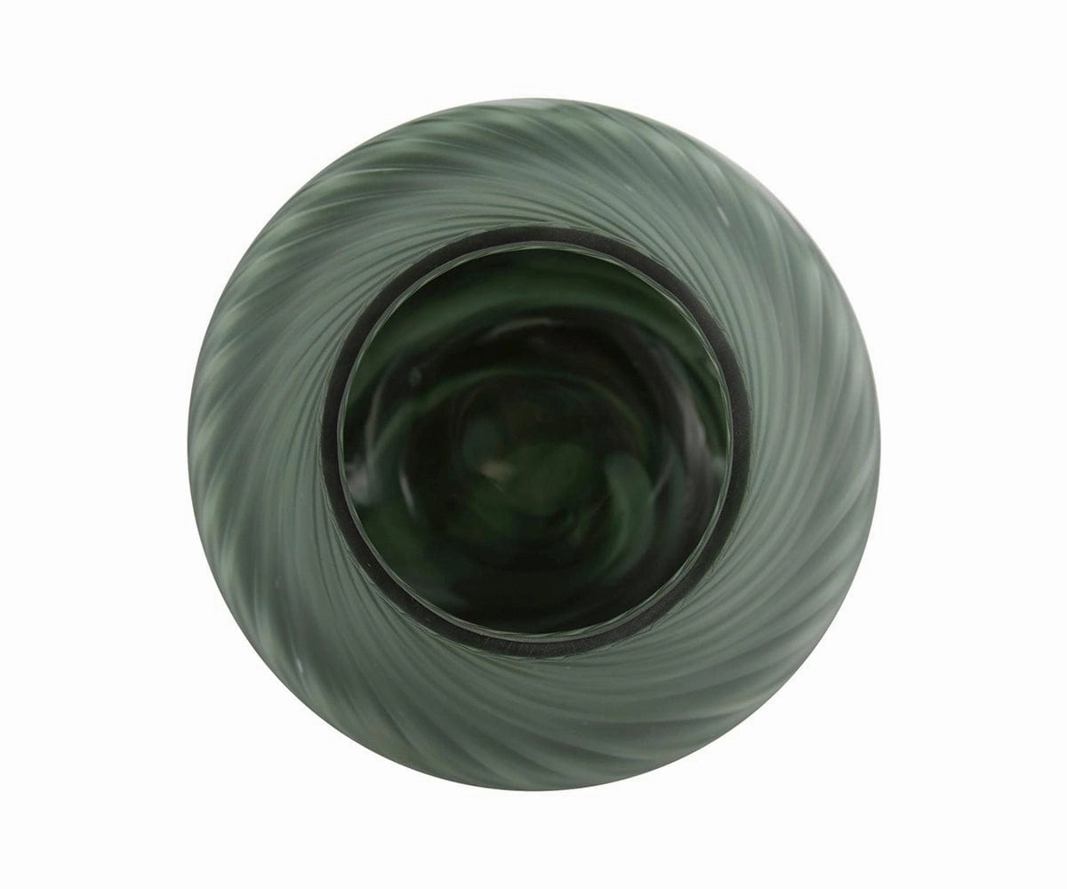 Teal Swirl Vase