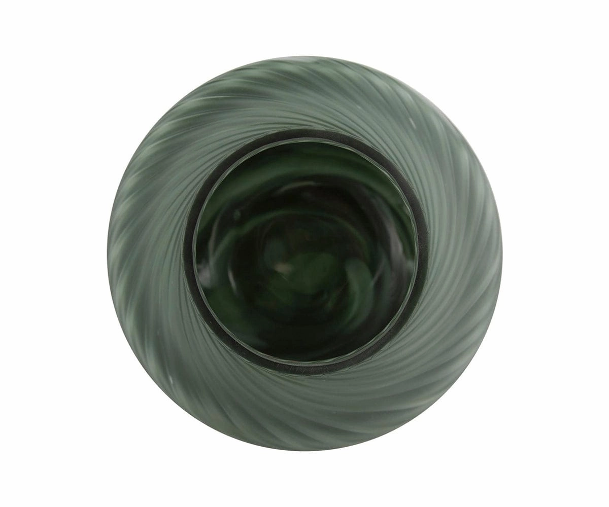 Teal Swirl Vase