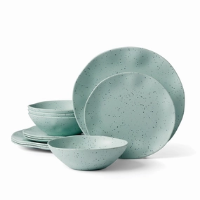 Terrazzo Melamine Mint 12-Piece Dinnerware Setmodern kitchen decor ,kitchen dinner set ,dinnerware 