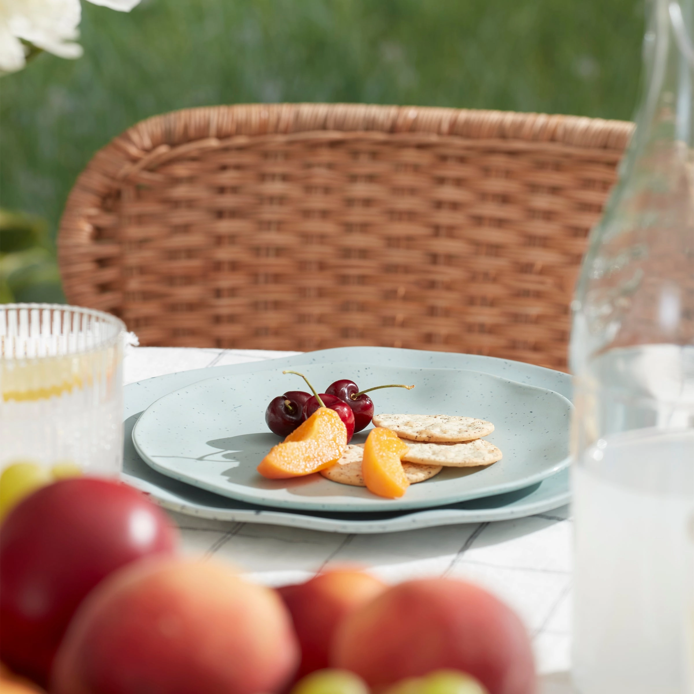 Terrazzo Melamine Mint 12-Piece Dinnerware Set