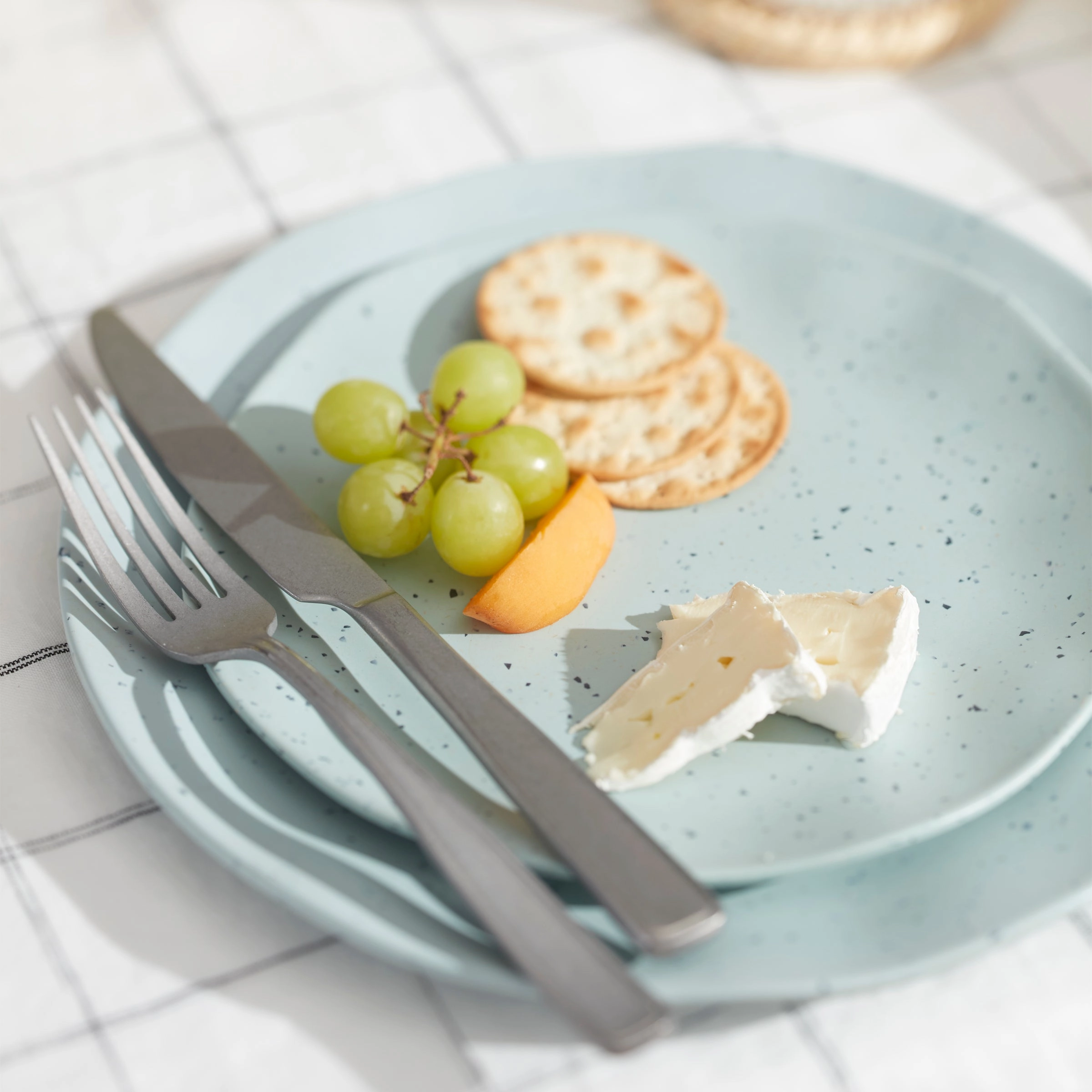 Terrazzo Melamine Mint 12-Piece Dinnerware Set
