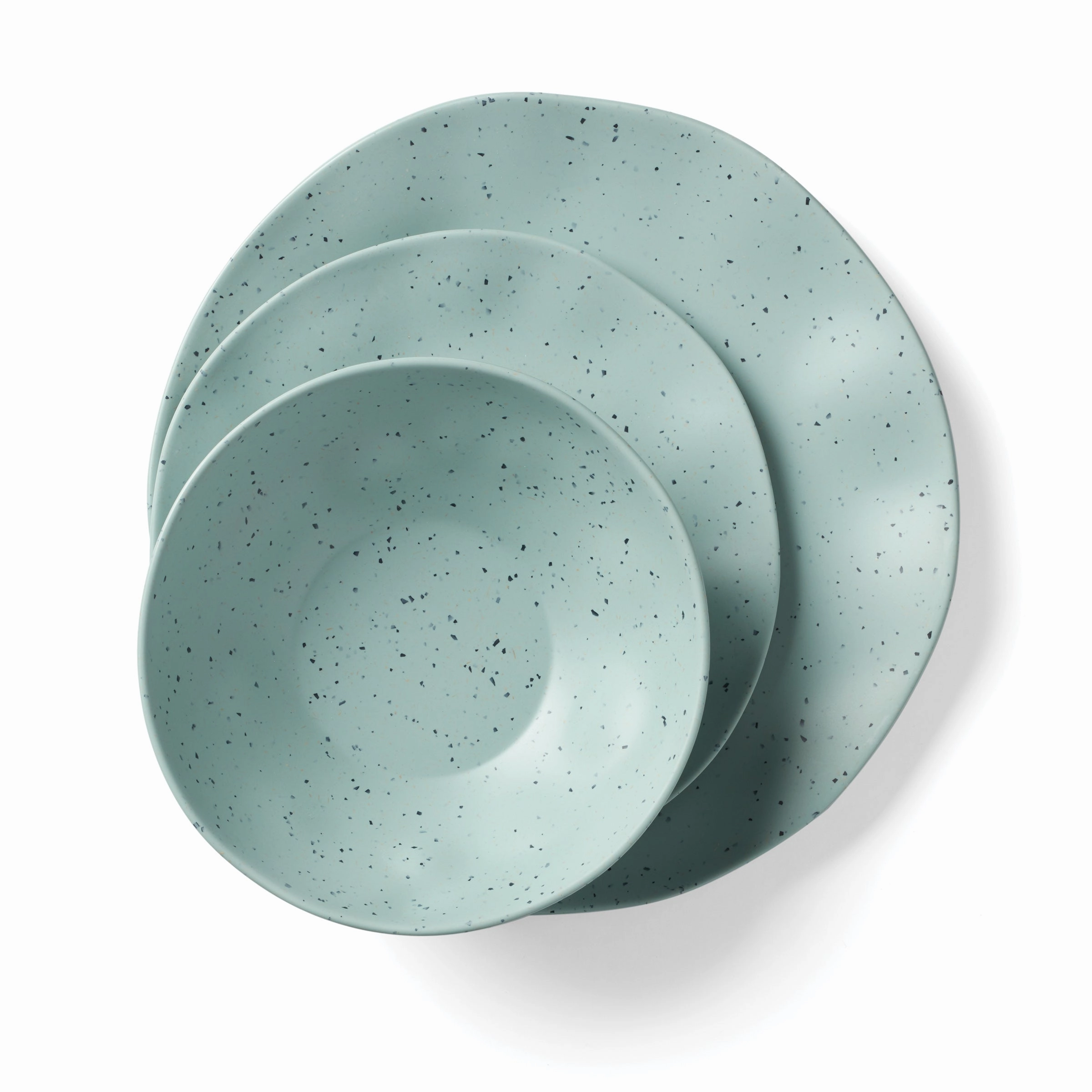 Terrazzo Melamine Mint 12-Piece Dinnerware Set