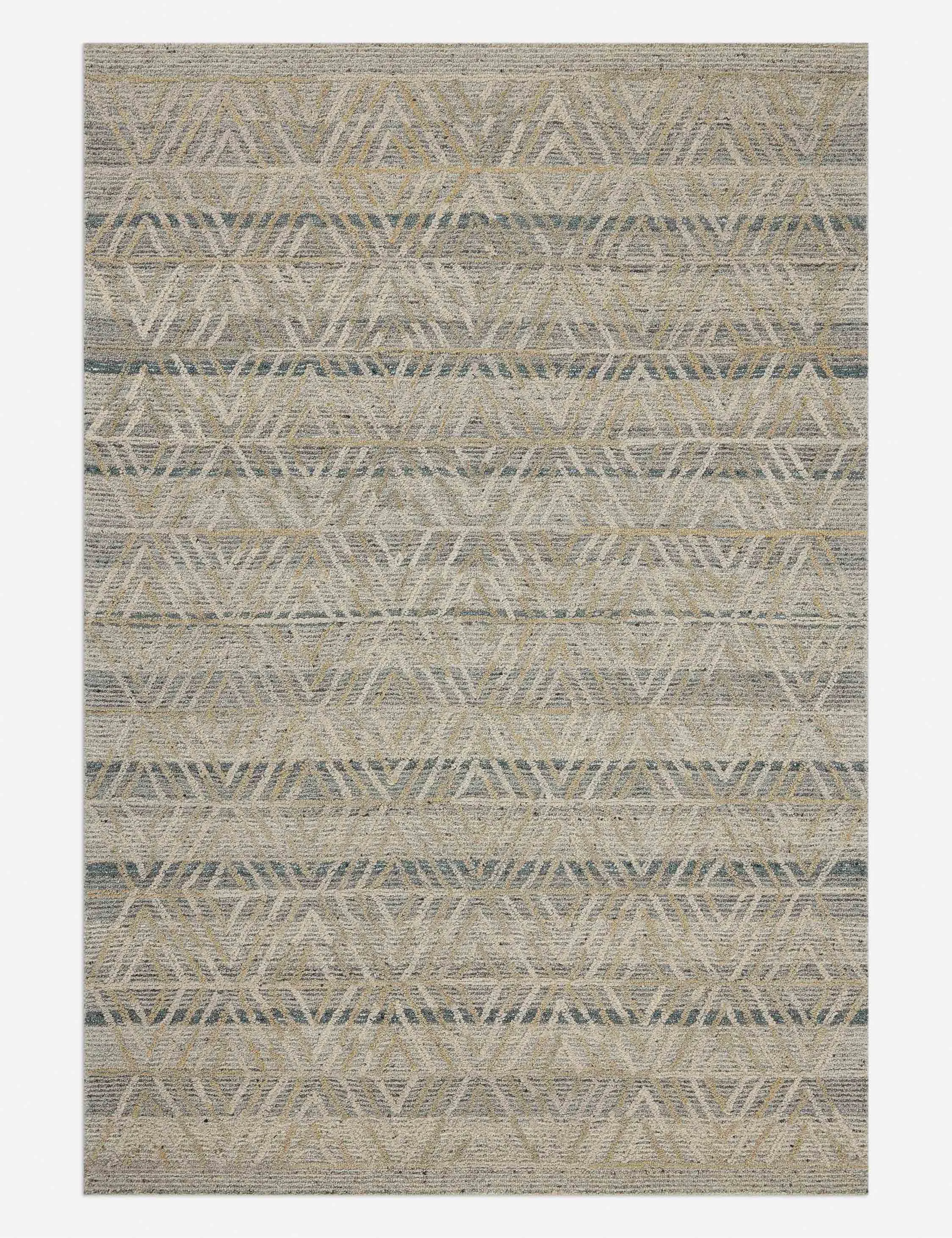 Thad Hand-Tufted Wool Rugmodern color block patchwork rug