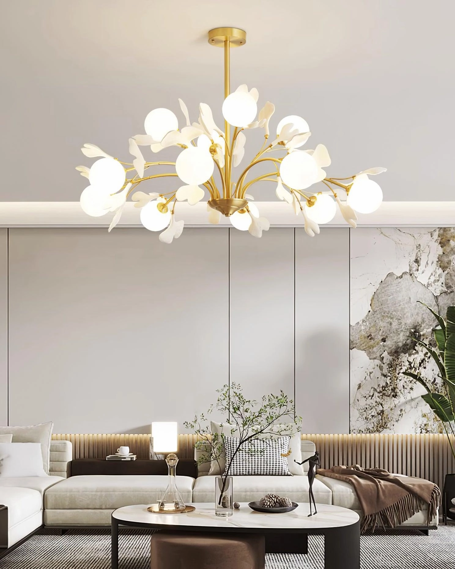 Thalassa Gingko Chandelier