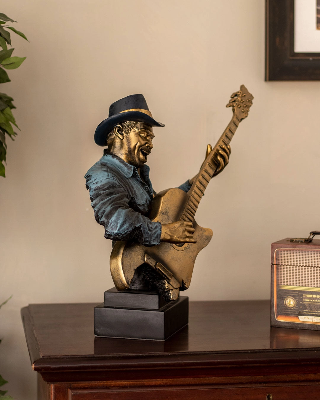 The Blues - Musician Playing Guitar Bust