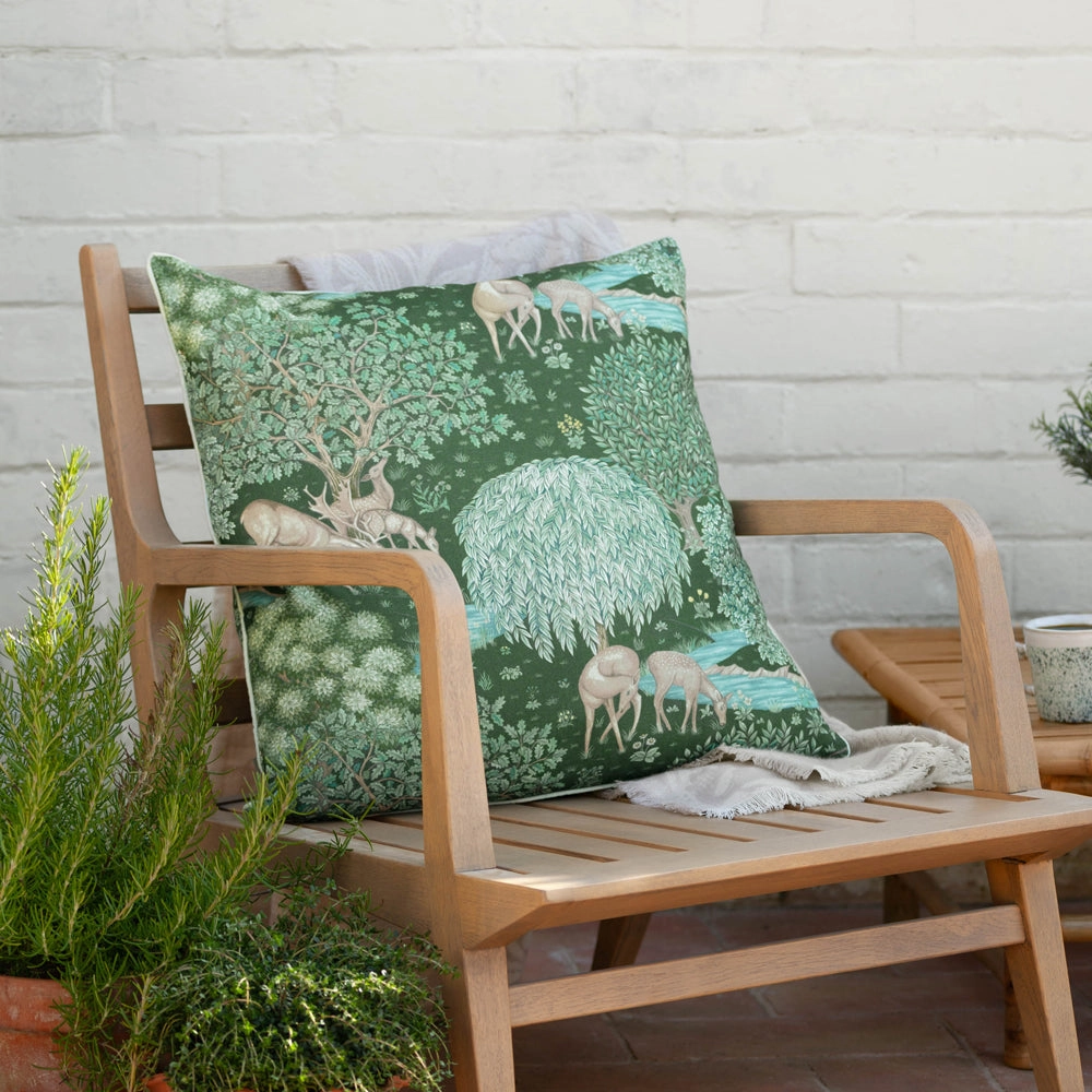 The Brook Printed Outdoor Cushion Forest Greenhome decor ,wall decor 