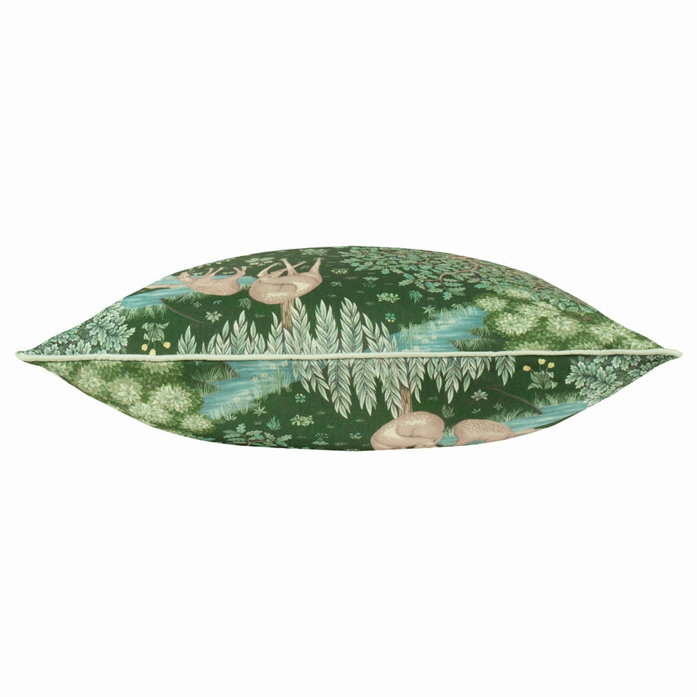 The Brook Printed Outdoor Cushion Forest Green