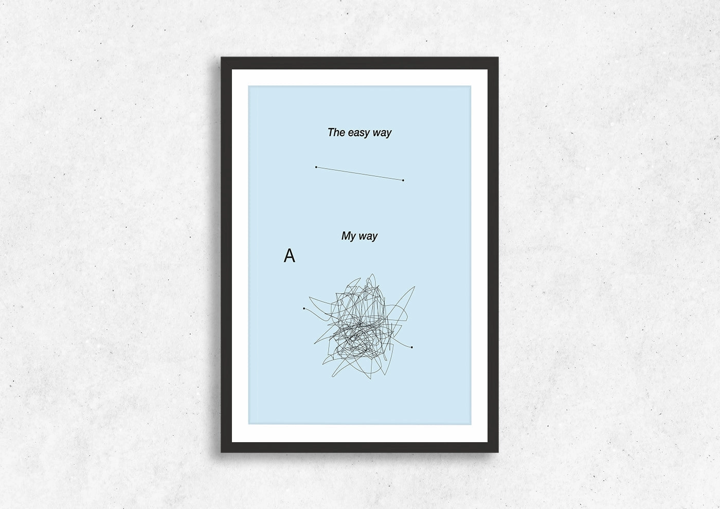 The Easy Way Vs My Way 4modern abstract painting decor