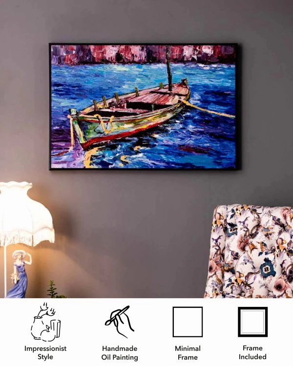 The Solitary Traveller Semi Hand-made Wall Art - 36*24  Inch