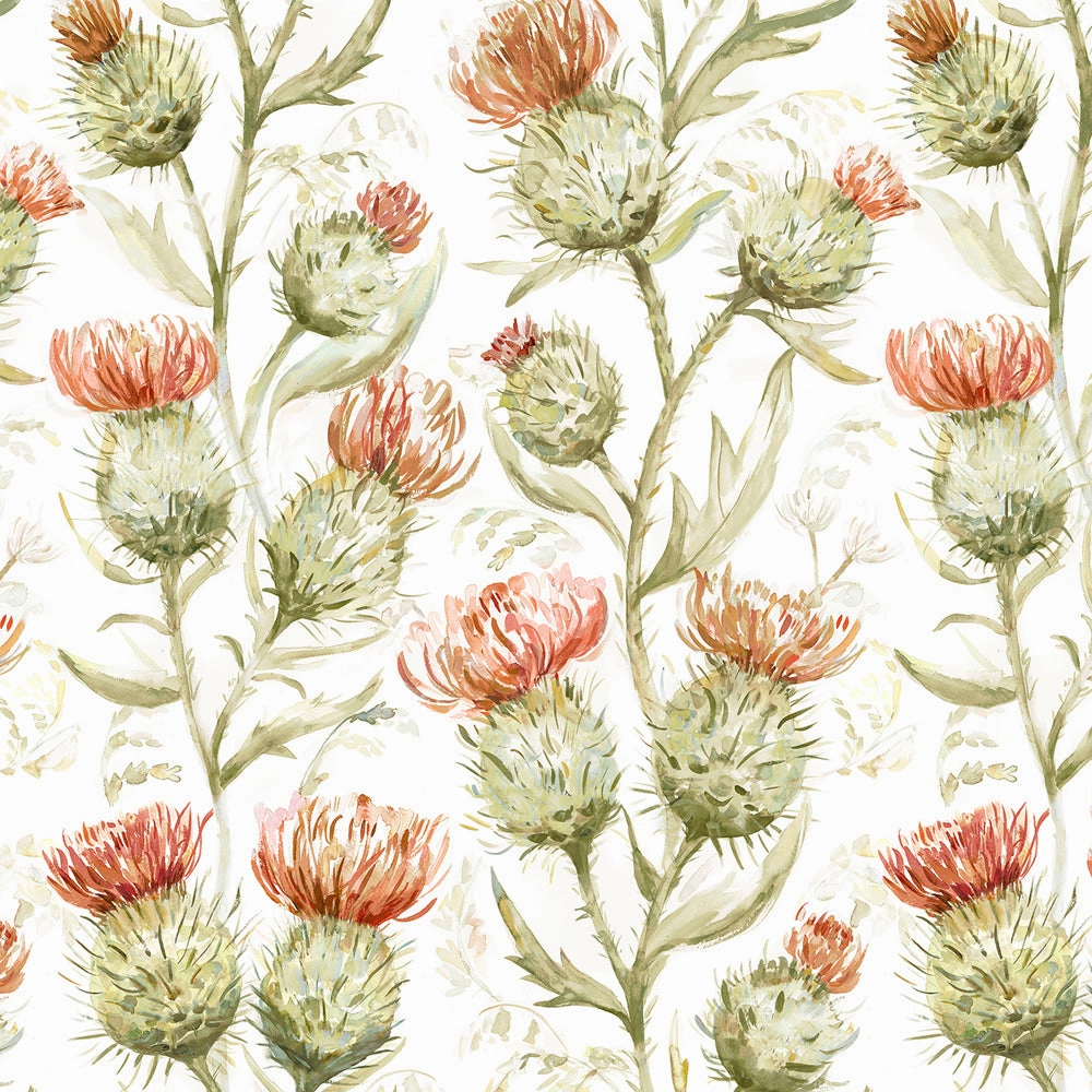 Thistle Glen Printed Linen Made to Measure Roman Blinds Autumn