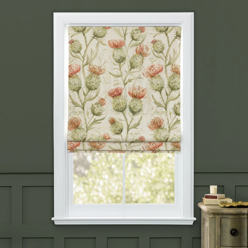 Thistle Glen Printed Linen Made to Measure Roman Blinds Autumn