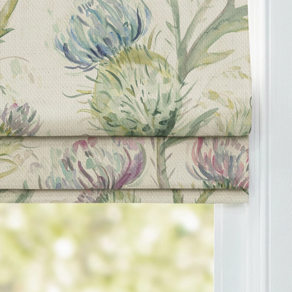 Thistle Glen Printed Linen Made to Measure Roman Blinds Spring