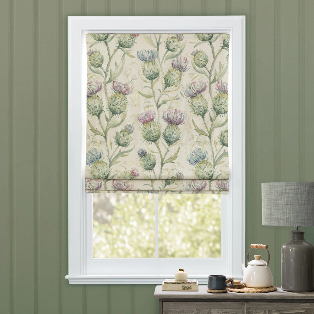 Thistle Glen Printed Linen Made to Measure Roman Blinds Spring