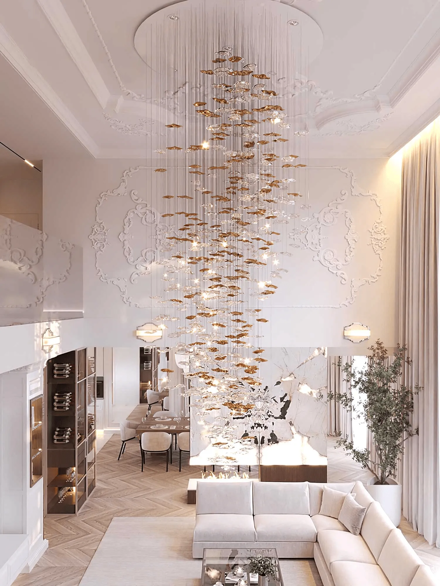 Tidal Art Glass Chandelier