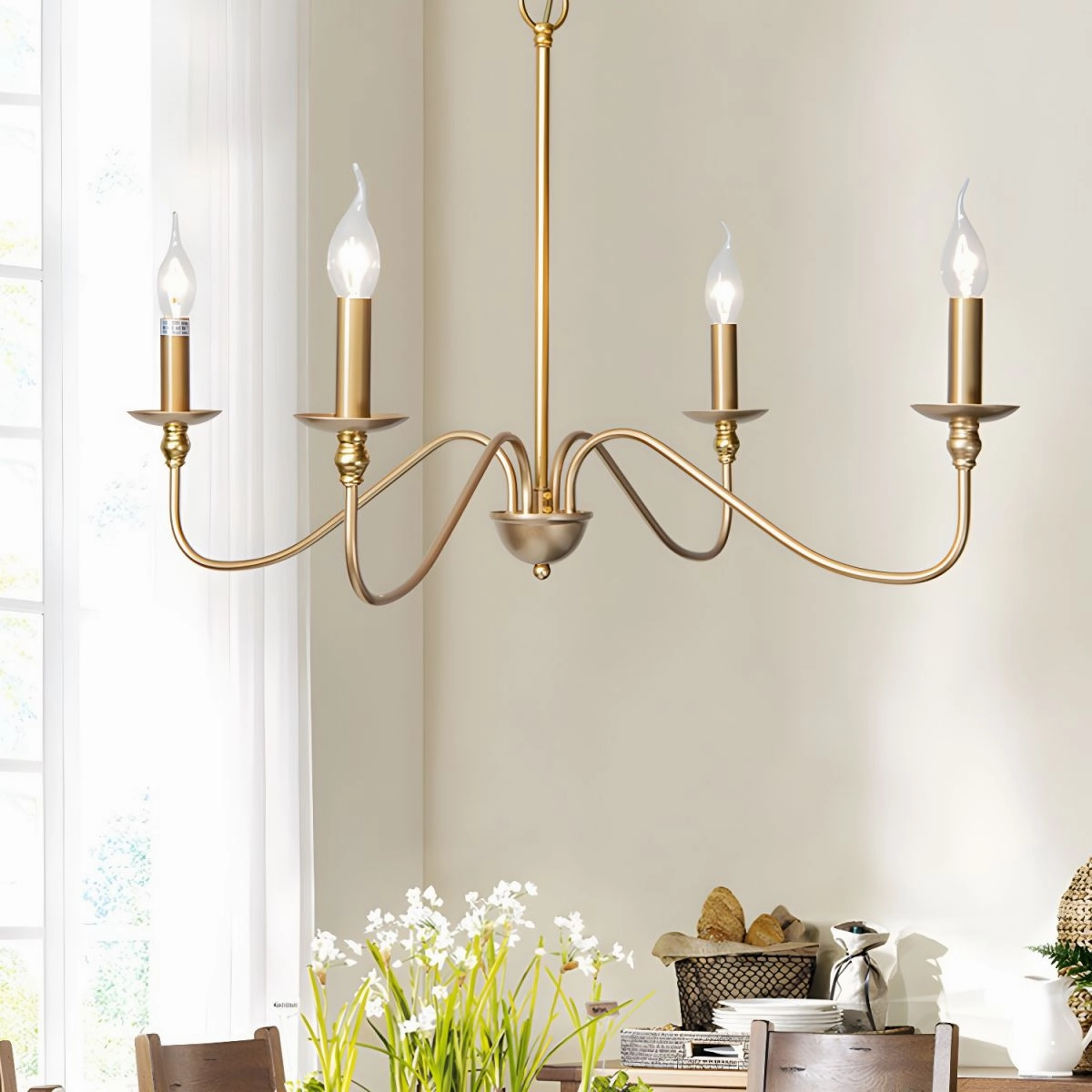 Timeless Gold Candle Chandelier