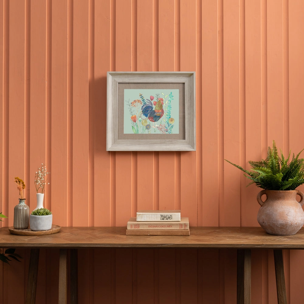 Tobias Framed Print Birch/Robins Egg