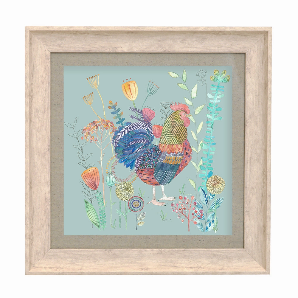 Tobias Framed Print Birch/Robins Egg