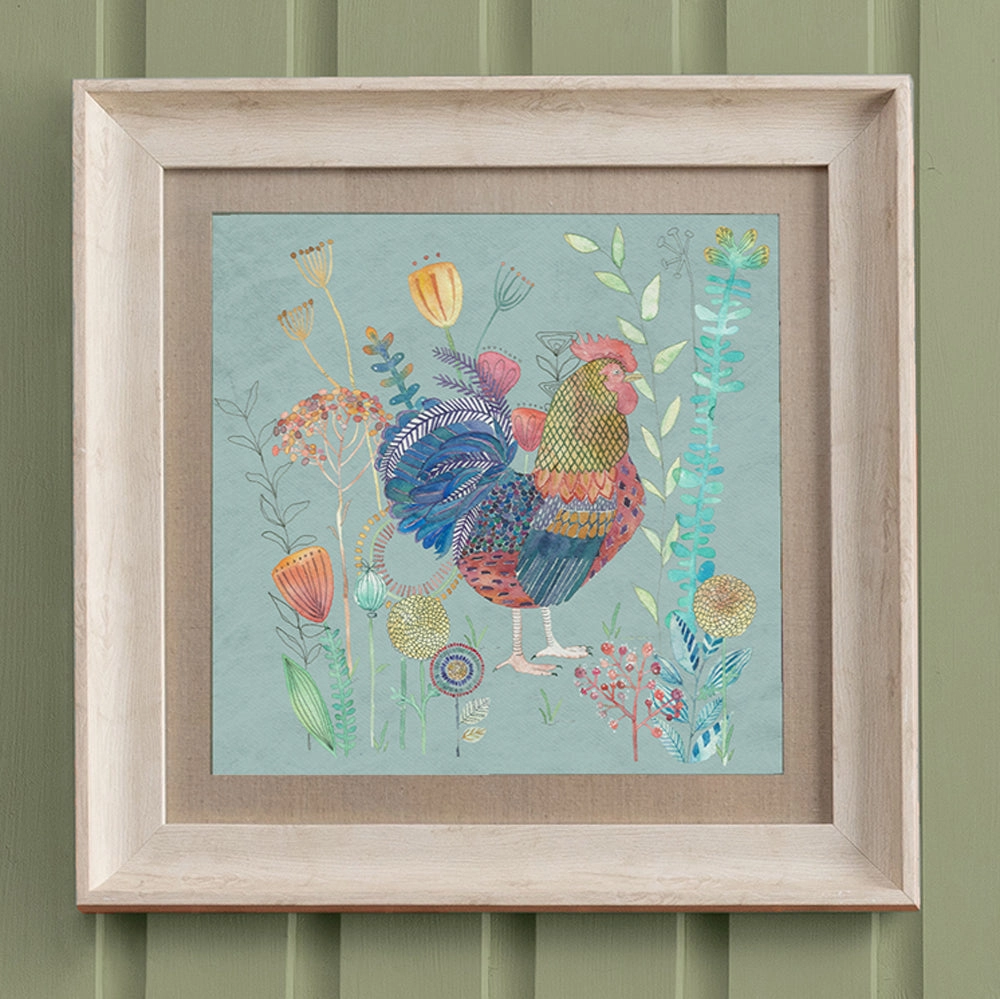 Tobias Framed Print Birch/Robins Egg