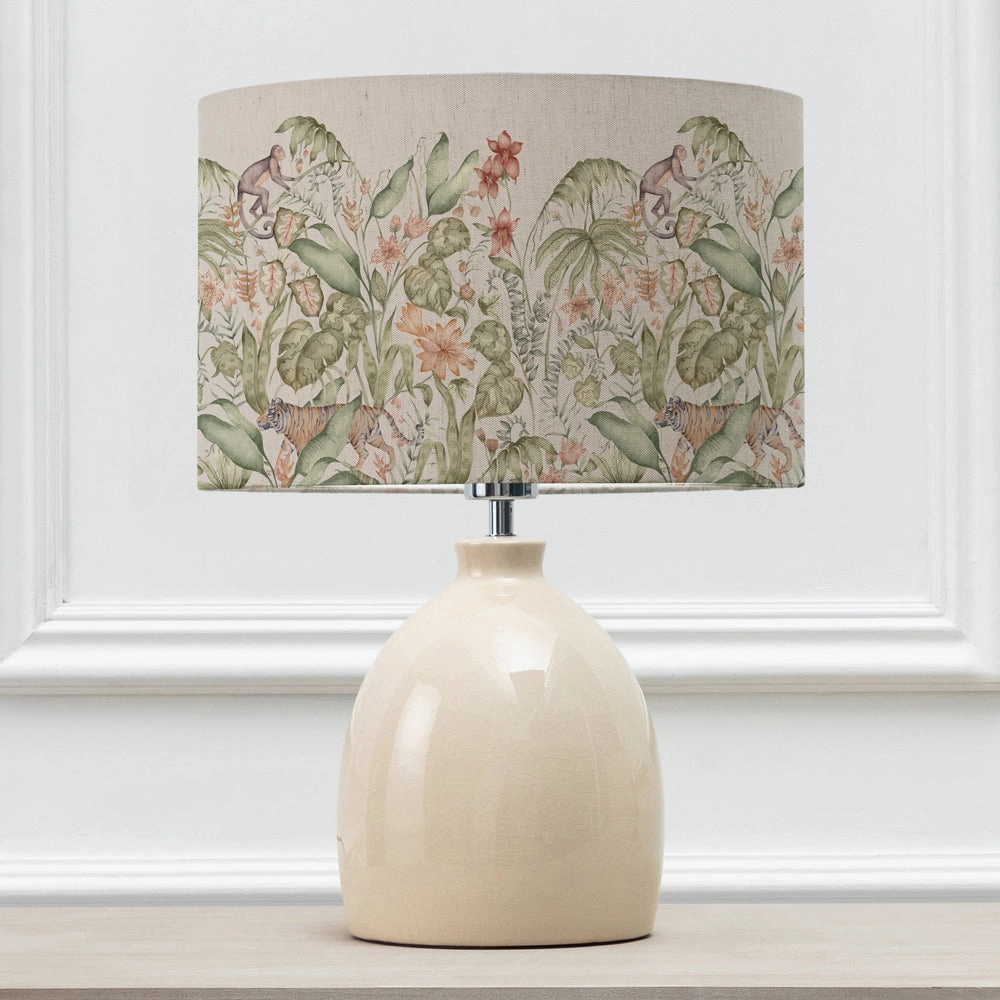 Topical Utopia Eva & Leura Complete Table Lamp Cream/Lotus
