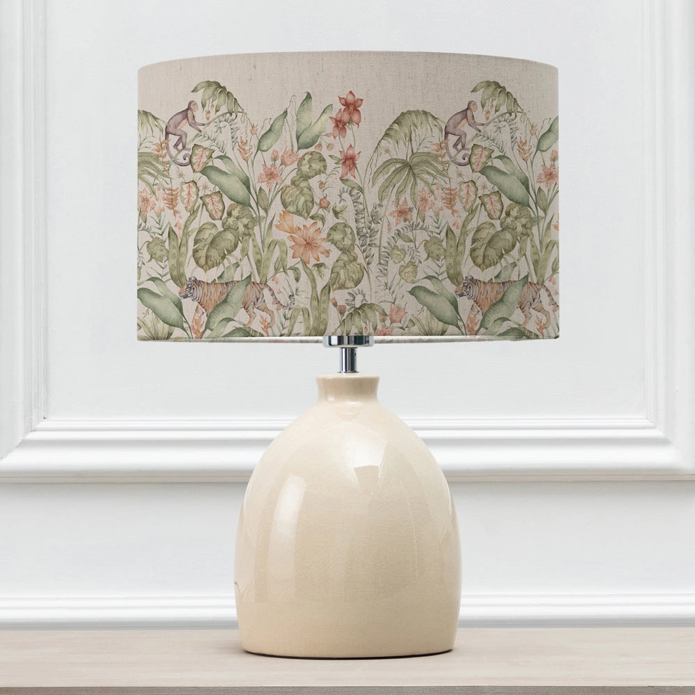 Topical Utopia Eva & Leura Complete Table Lamp Cream/Lotus