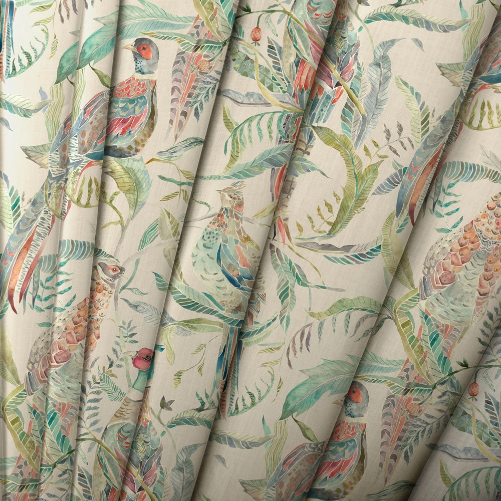 Torrington Velvet Printed Made to Measure Curtains Pomegranate