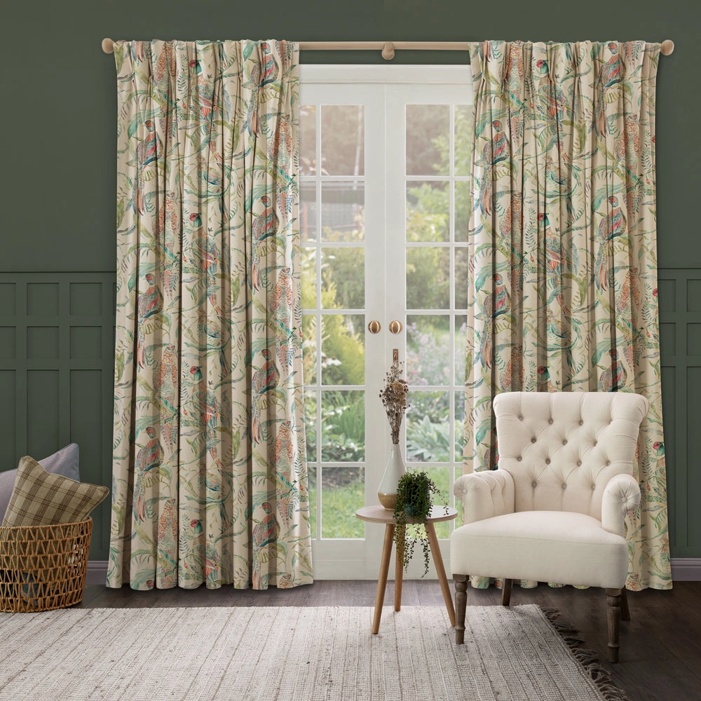 Torrington Velvet Printed Made to Measure Curtains Pomegranate
