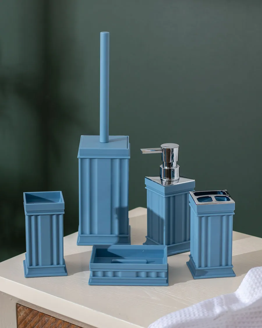Traditional Contemporary 5 Piece Bathroom Set - Bluebathroom decor,boho bathroom decor,minimalist bathroom decor