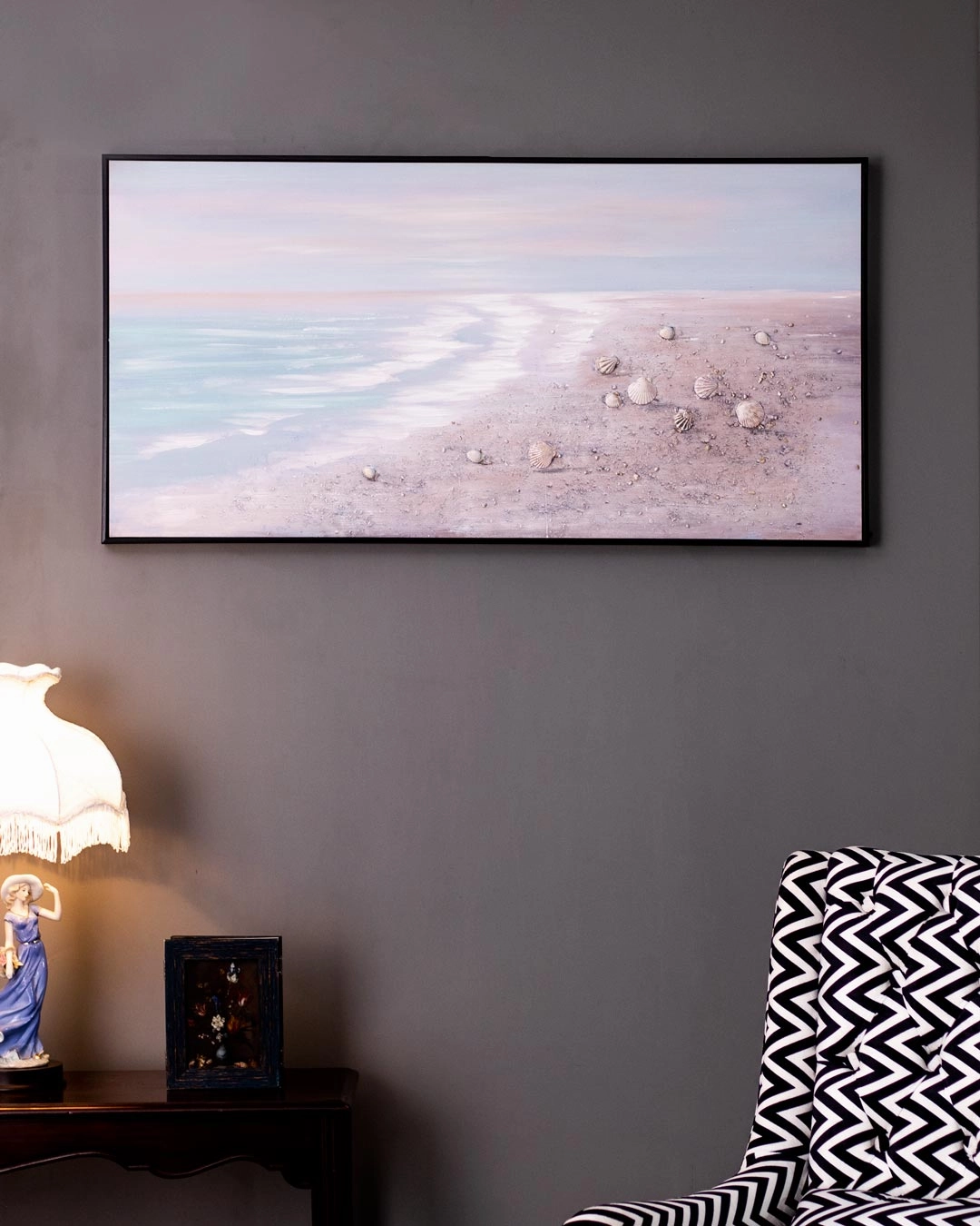 Tranquility Semi Hand-made Wall Art - 48*25 Inchnordic style wall decor