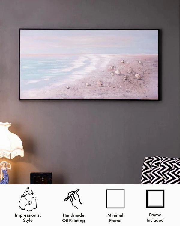 Tranquility Semi Hand-made Wall Art - 48*25 Inch