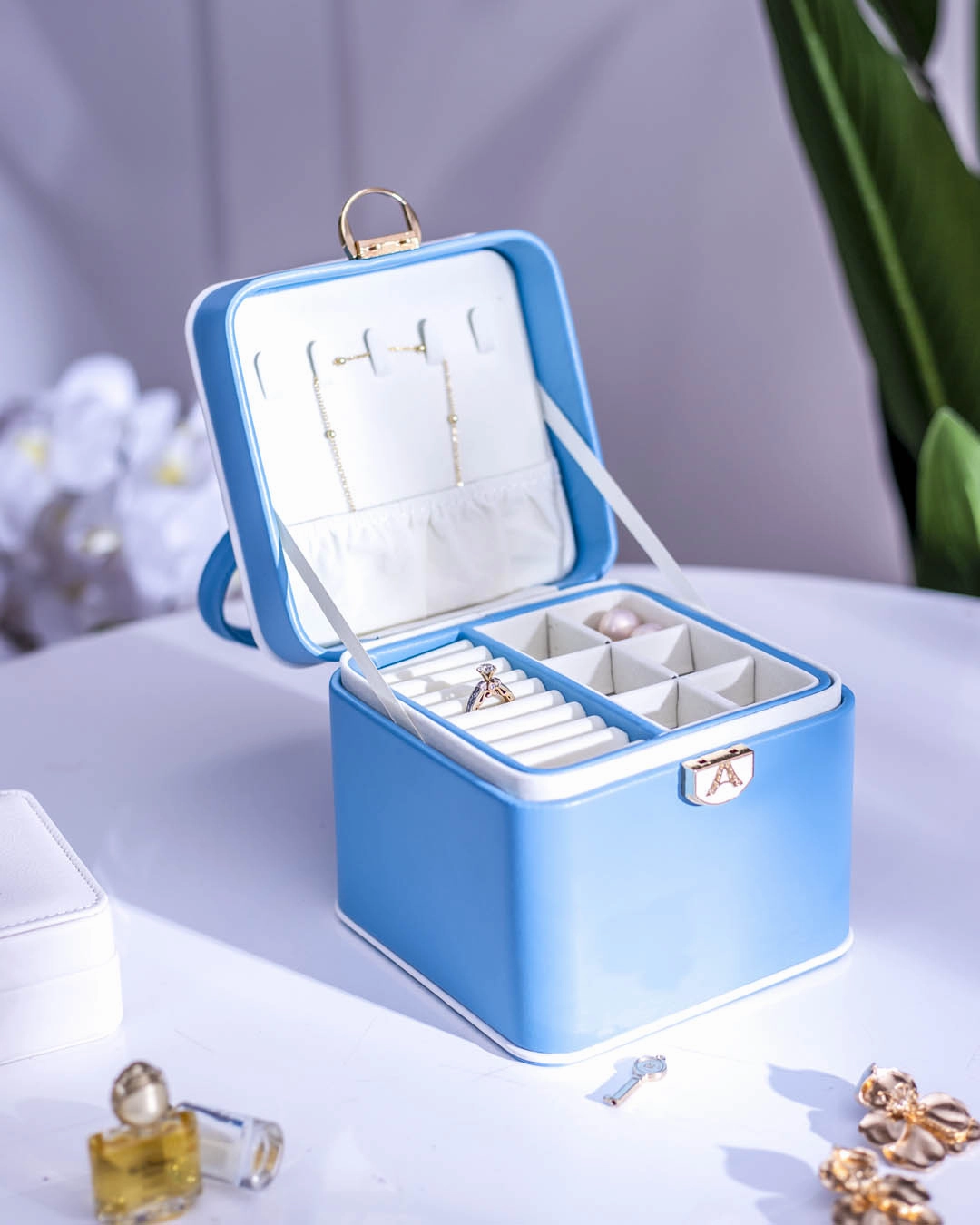 Travel Jewellery Box - Blue